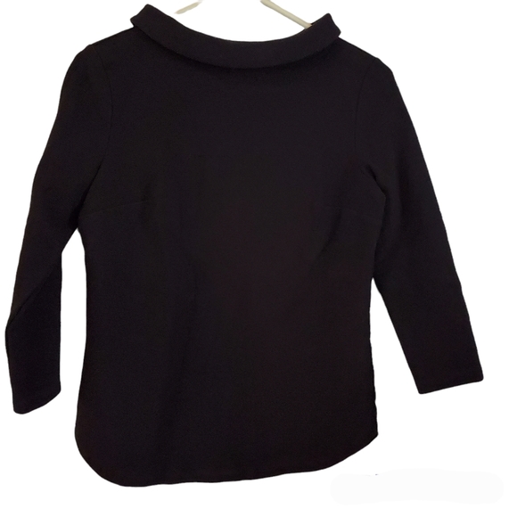 Talbots black 3/4 sleeve button back top XS - Picture 1 of 8